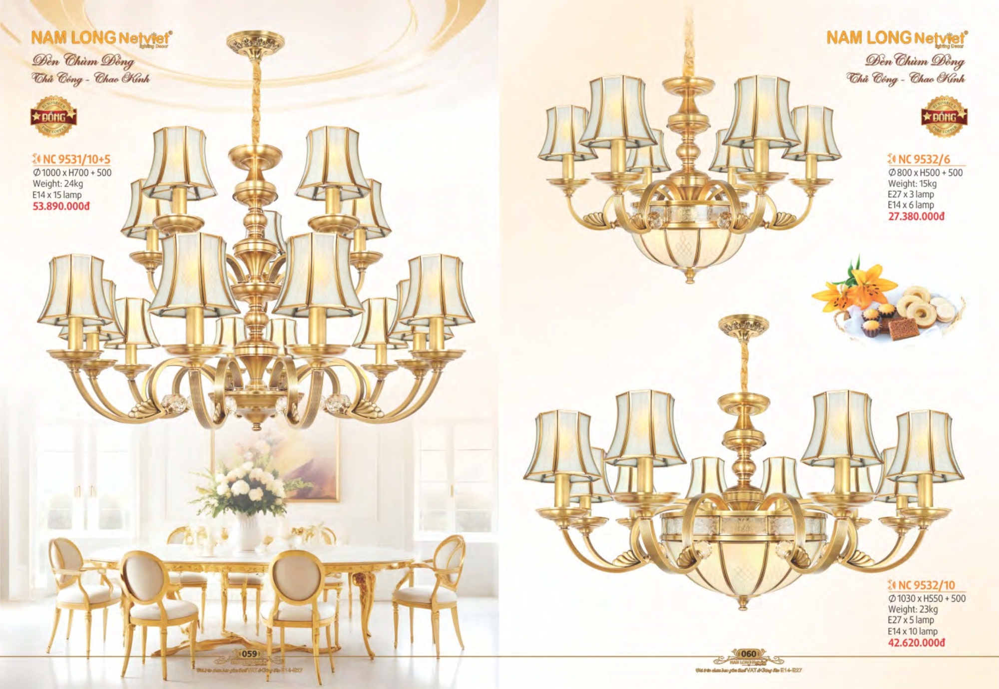 Bảng giá đèn trang trí Nam Long